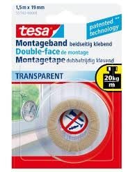 Монтажна двойнолепяща лента Tesa 1.5м x19мм
