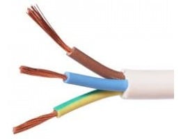 Кабел ШВПЛ-Б H03VV-F бял 3х0.75мм 10м