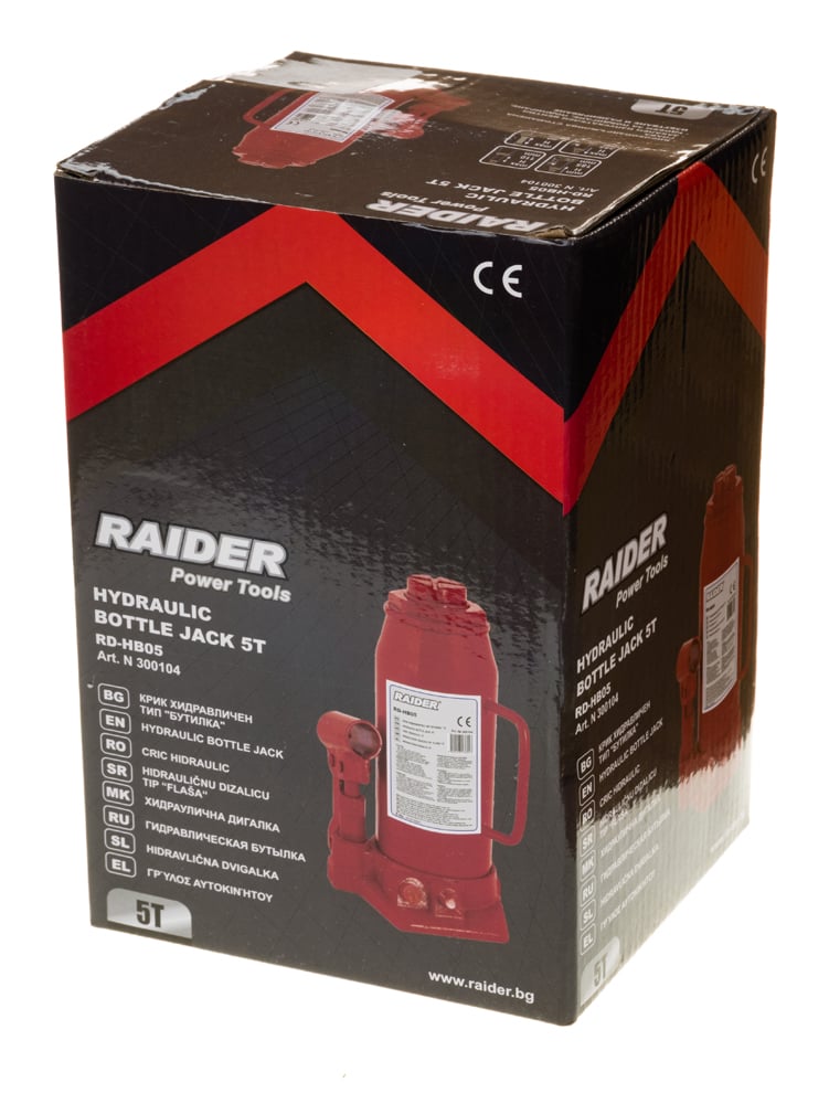 Хидравличен крик тип бутилка Raider RD-HB05 5t 