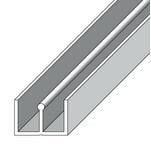 П-образен PVC профил 10х21 бял 1м 