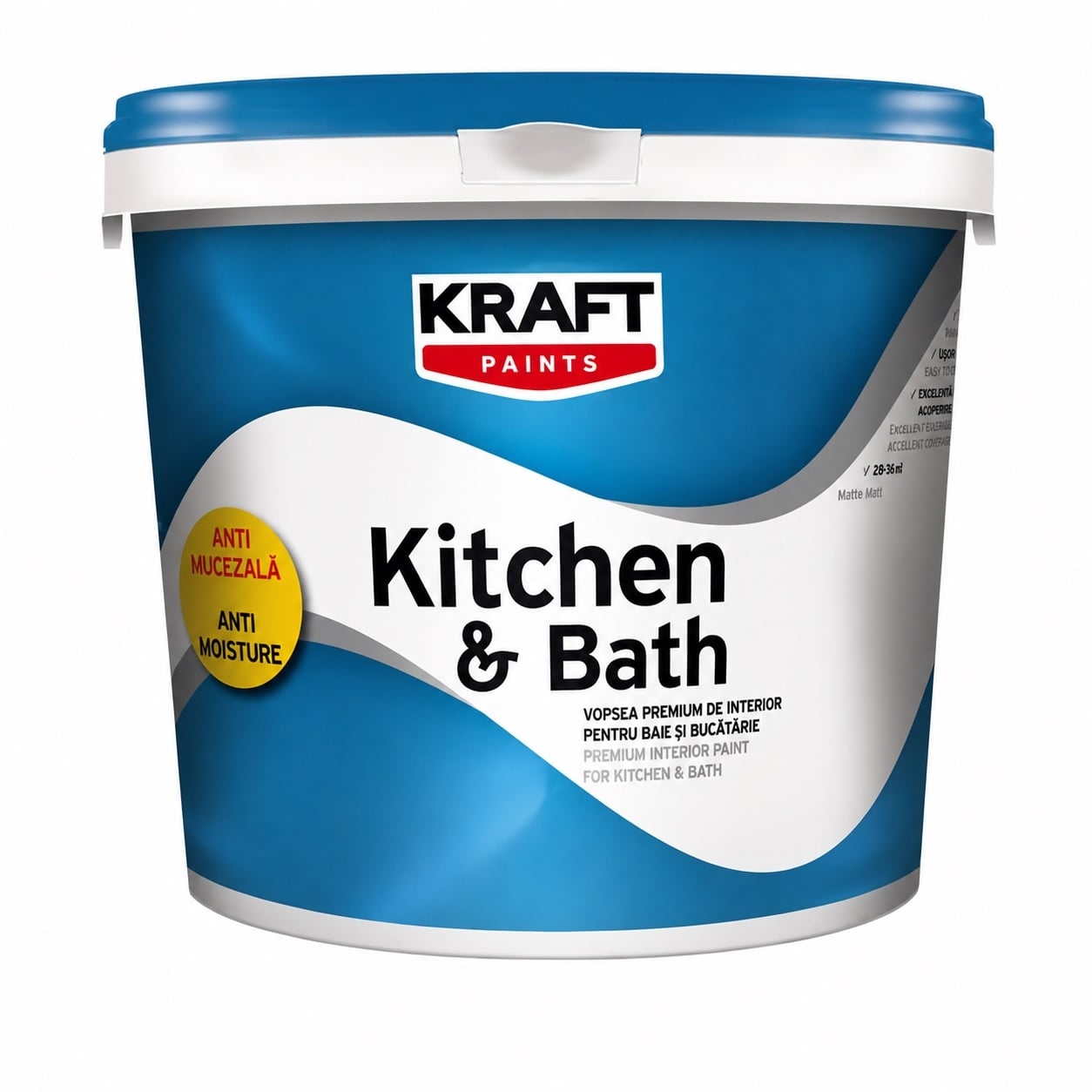 Латекс за кухня и баня Kraft 4л бял