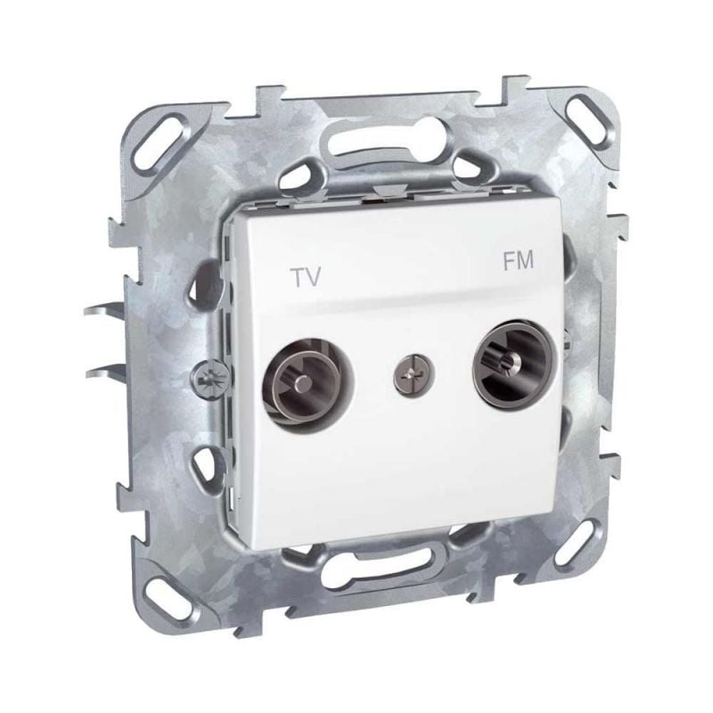 Механизъм за TV/FM розетка Schneider Unica Basic MGU50.451.18Z бял 