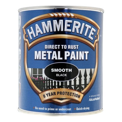 Боя за метал Hammerite гланц черен 0.75л