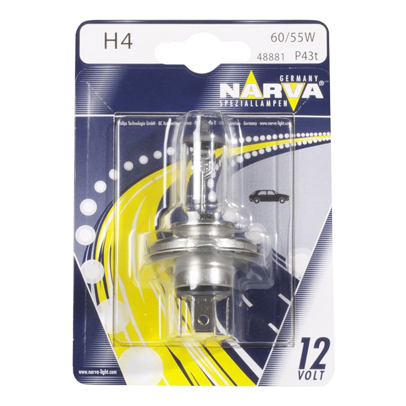 Халогенна крушка за фар Narva H4 12V 60/55W P43t