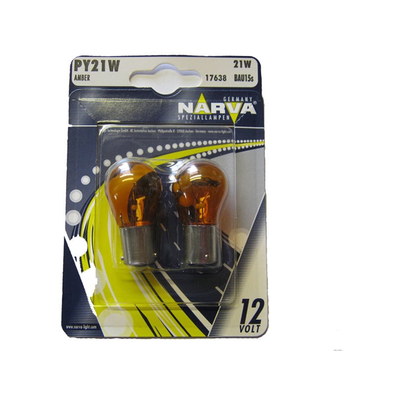 Крушки Narva PY21W 12V 21W bau15s amber блистер 