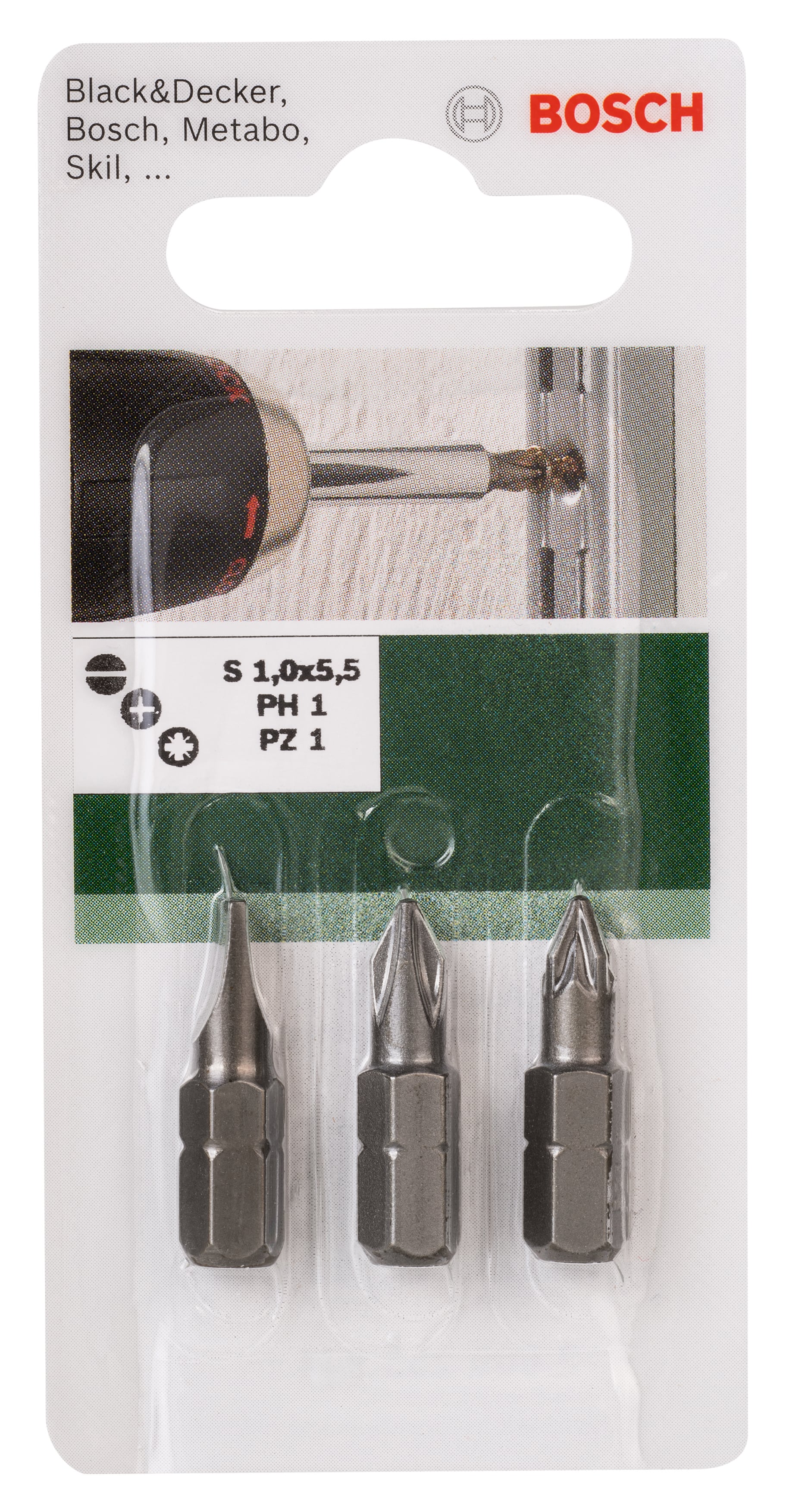 Комплект битове Bosch 3 LS/PH/PZ 25мм
