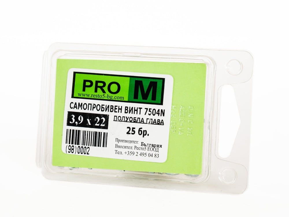 Самопробивен винт DIN 7504N Pro M 3.9x22мм / 25 броя