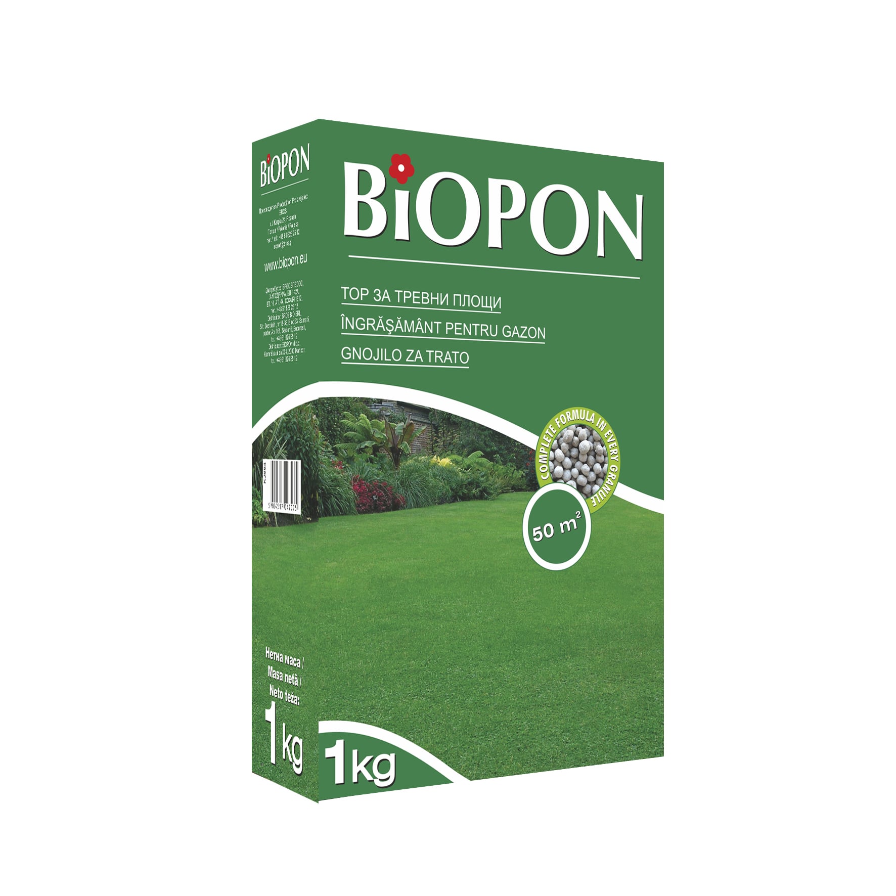 Гранулиран тор за тревни площи Biopon 1кг