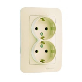 Двоен контакт Makel Lilium Natural крем