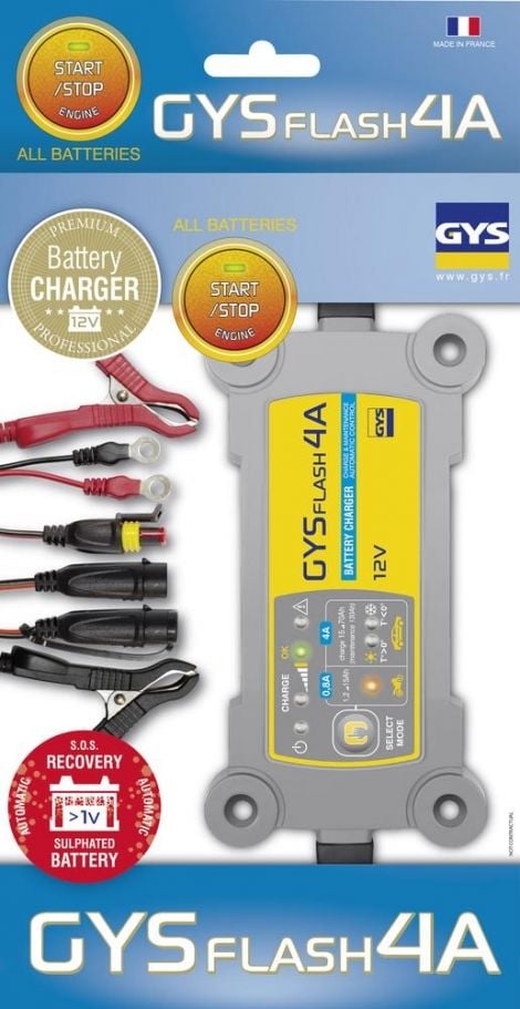 ЗАРЯДНО ЗА АКУМУЛАТОРИ GYSFLASH 4A