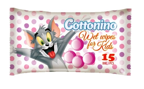 Mокри кърпи за ръце Cottonino дъвка 15 броя