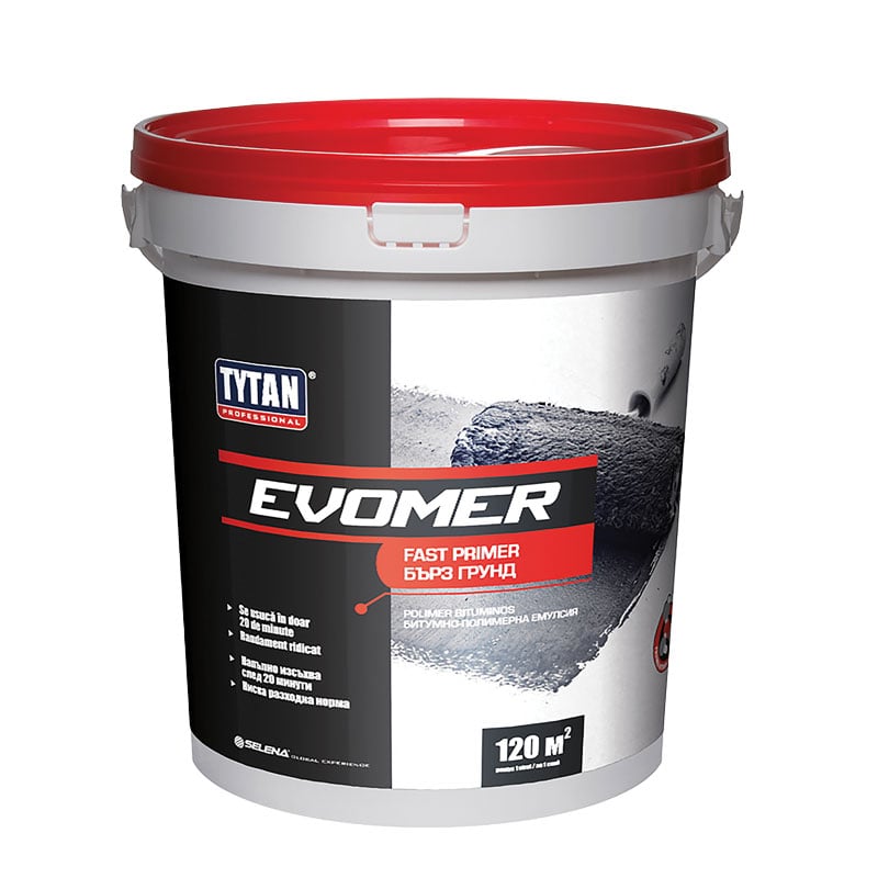 Битумно-полимерен грунд Tytan Professional Evomer черен 18 кг 