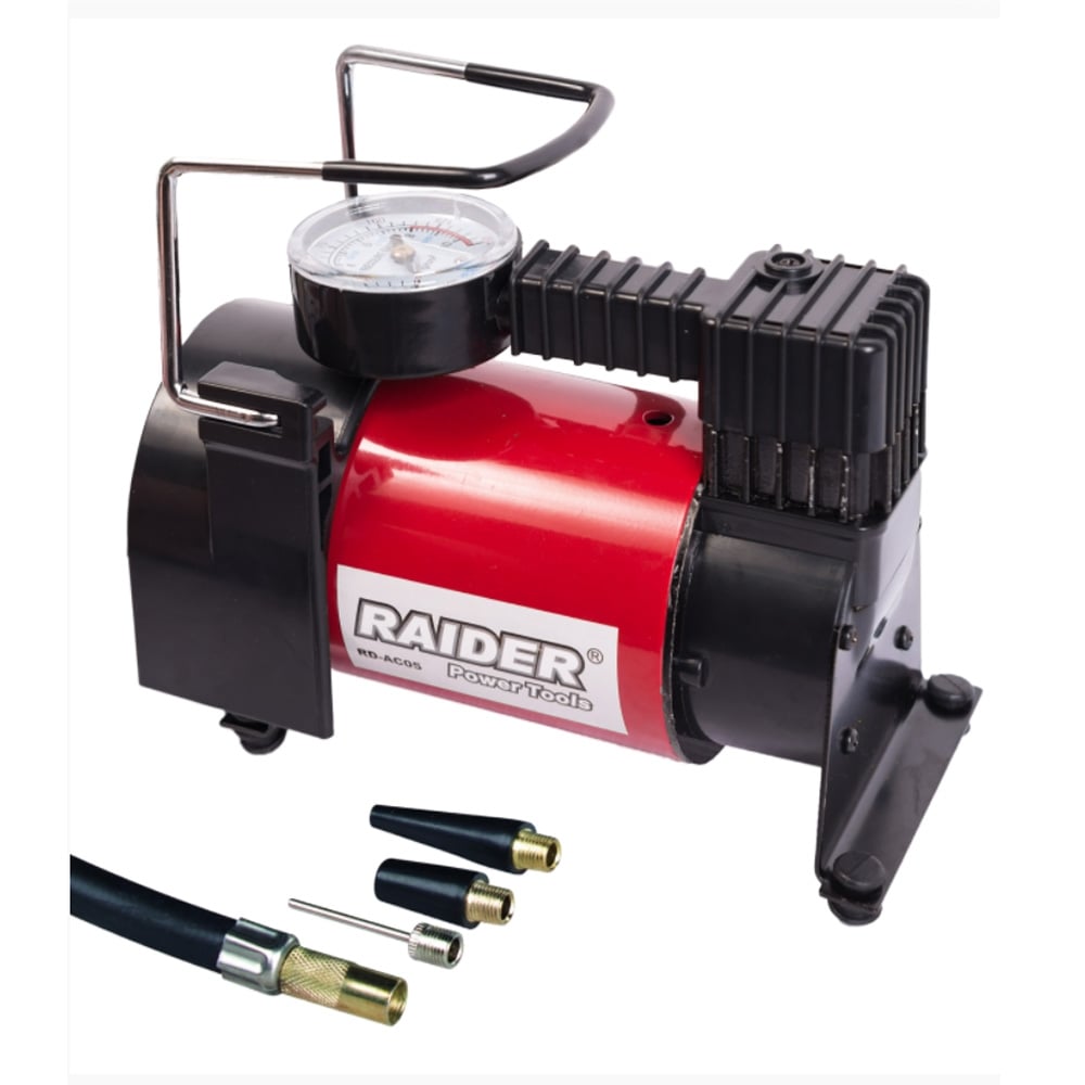 Метален компресор с аксесоари Raider RD-AC05 / 12V DC 120W