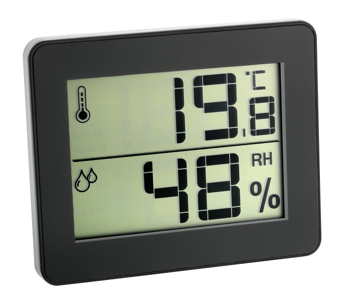 Цифров термометър - хидрометър черен 0°C - 50°C