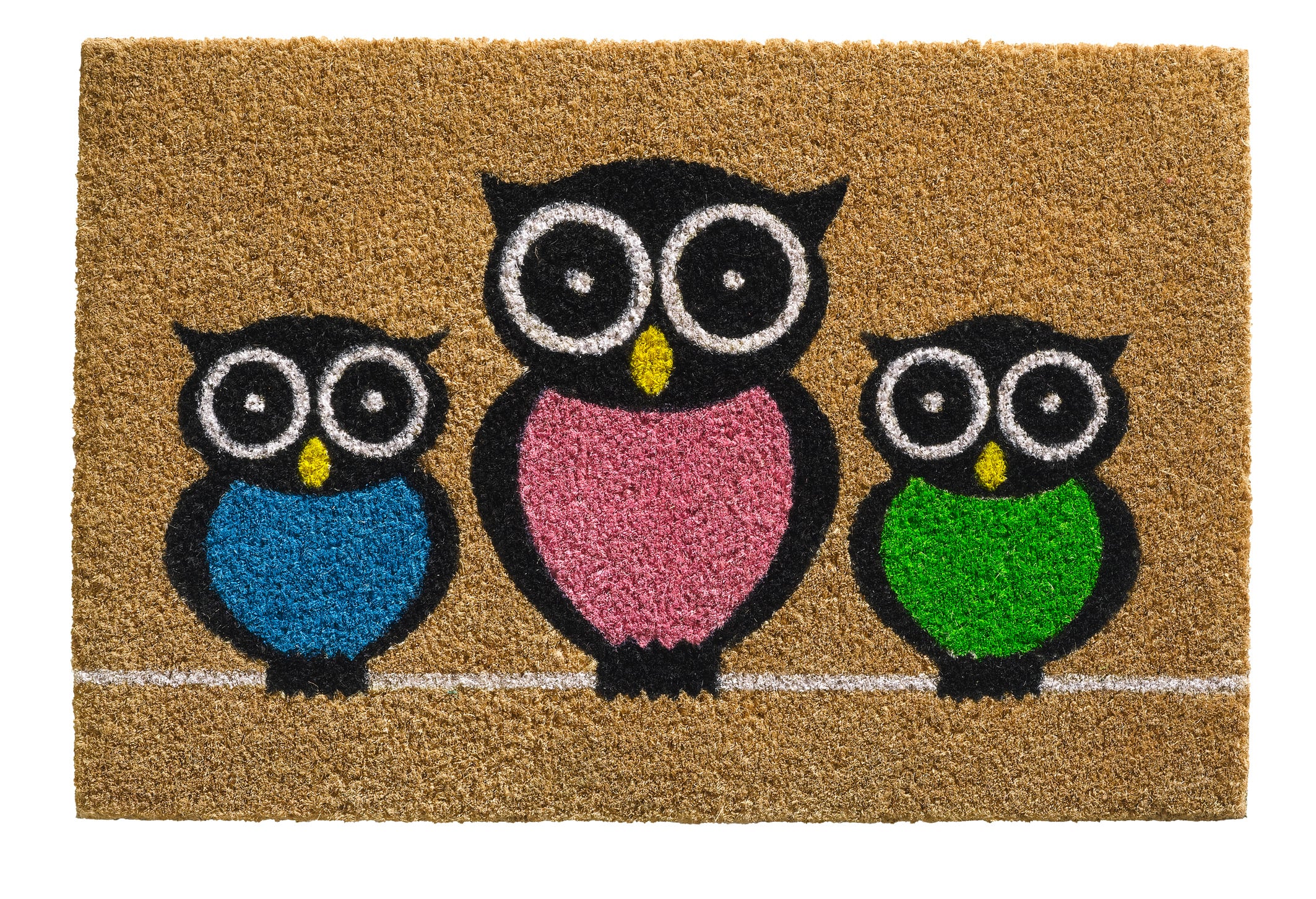 Изтривалка кокос Owls 40x60см