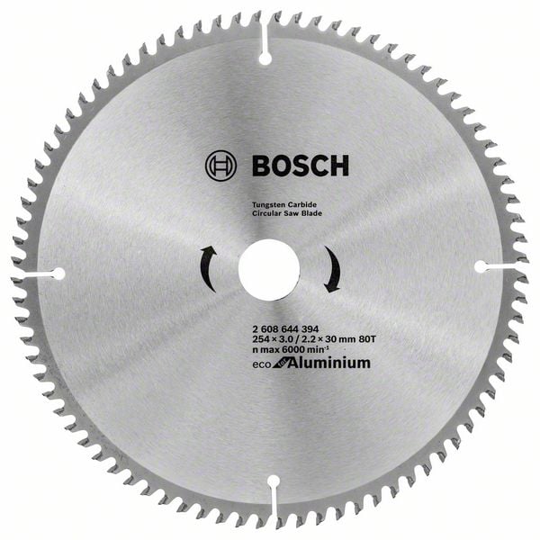 Циркулярен диск за алуминий Bosch 80T / 254х2.2x30мм 