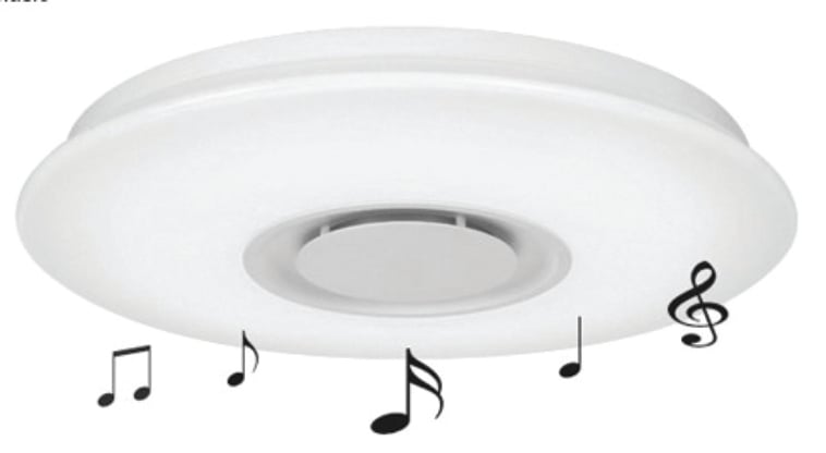 LED музикален плафон с Bluetooth Plastic Lightex 24W 4000K