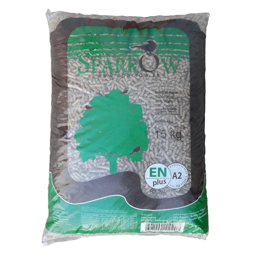 Дървесни пелети Sparrow Hardwood Pellets 15 кг