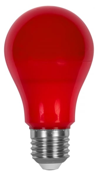 LED крушка UltraLux E27 6W червена 