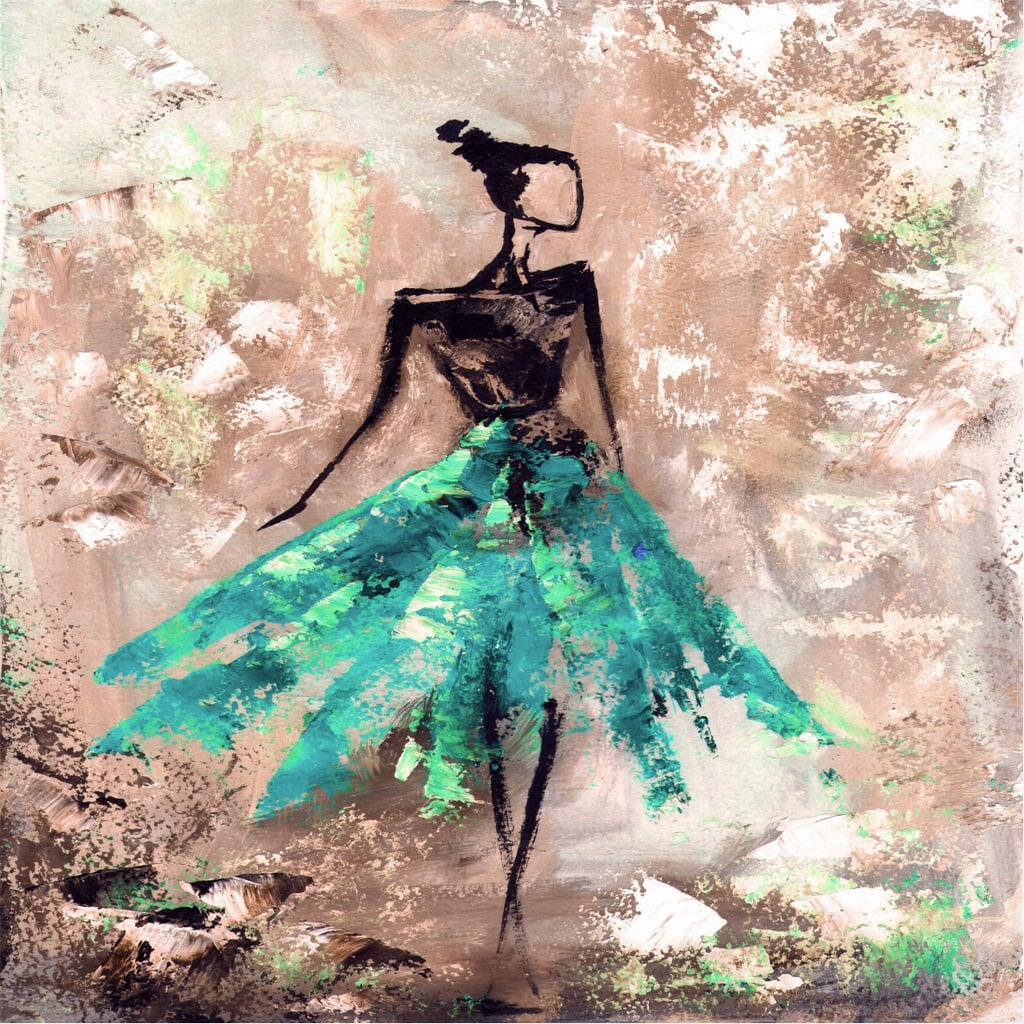 Картина Glass Art KGLS-1039 Балерина 30x30 см