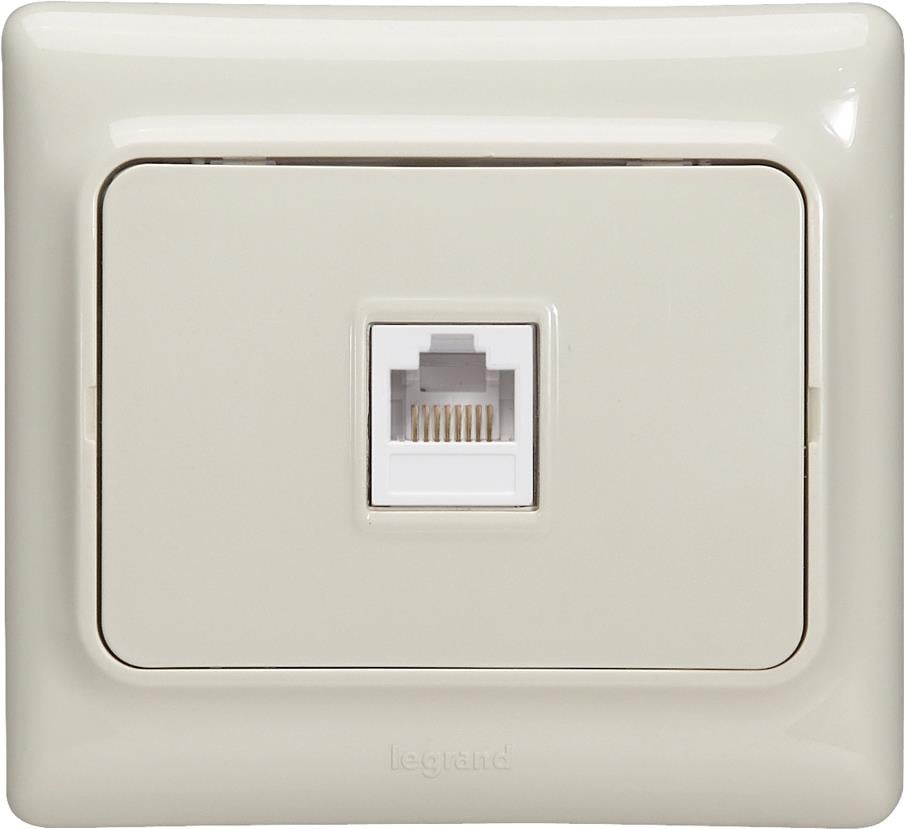 Компютърна розетка Legrand Kaptika RJ45 CAT 5E крем