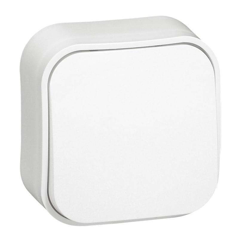 Единичен ключ за открит монтаж Legrand Forix IP21 бял 