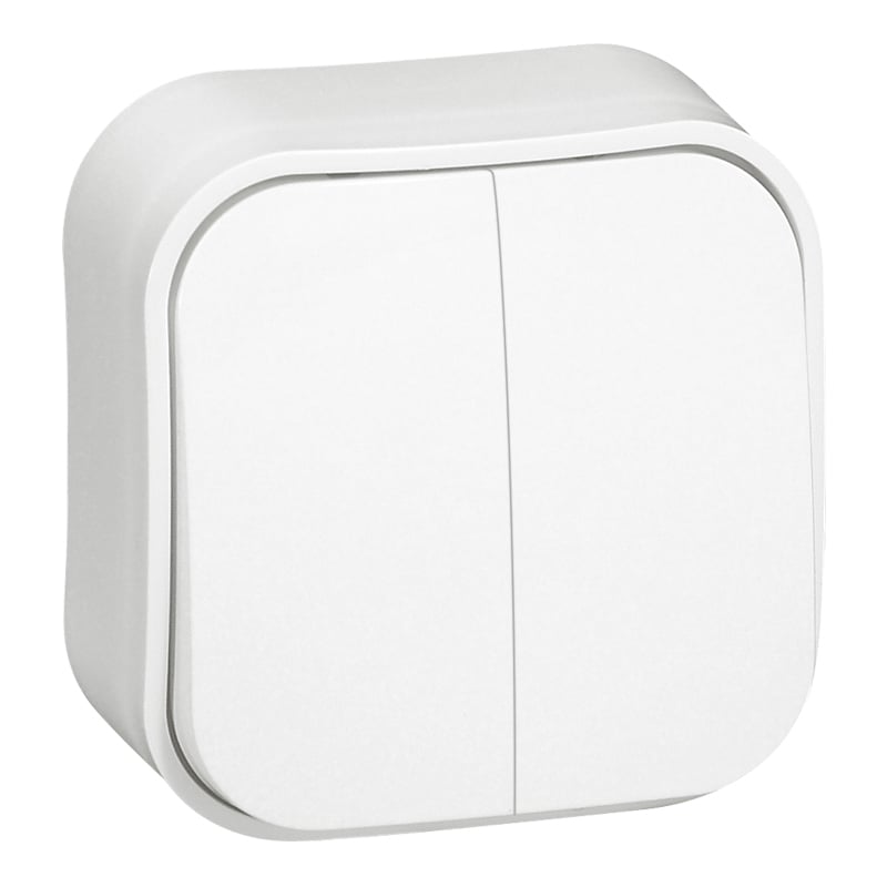 Сериен ключ за открит монтаж Legrand Forix IP21 бял