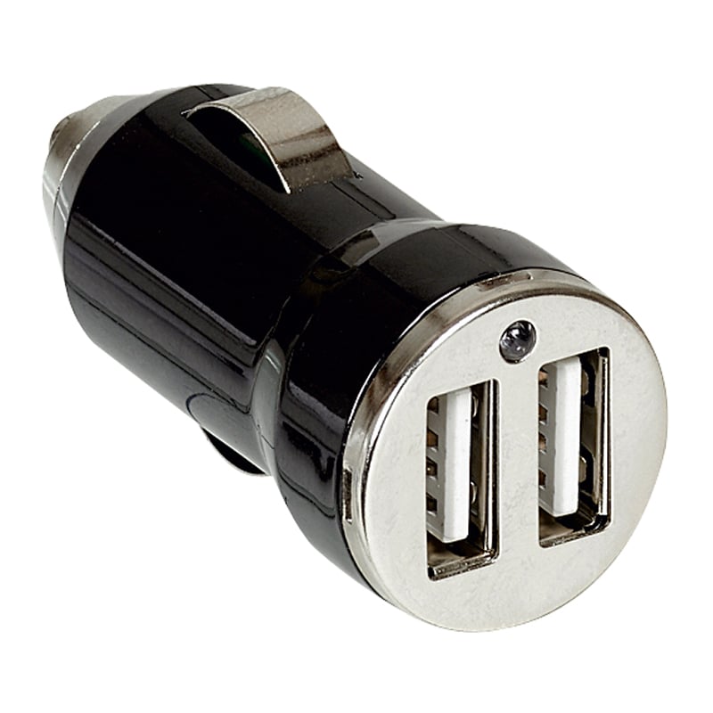 Зарядно за кола 2хUSB черно