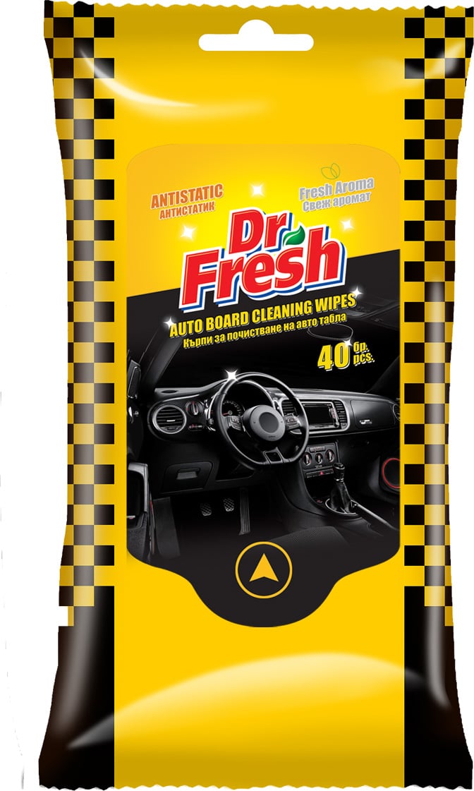 Мокри кърпи за автомобилни табла Dr. Fresh 