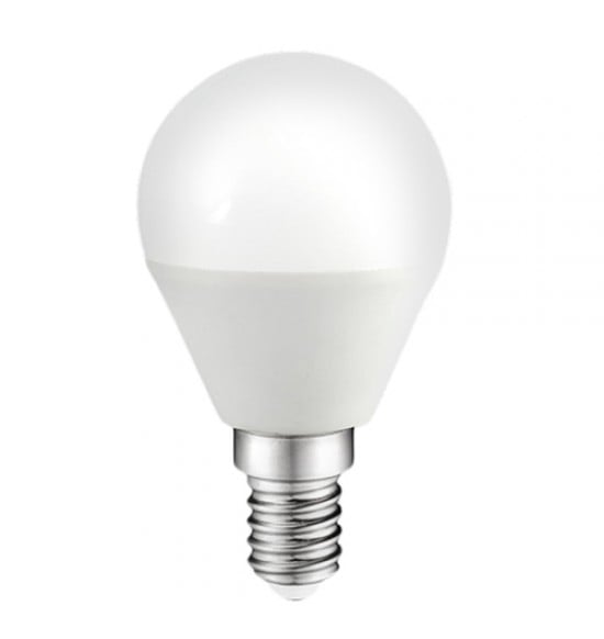 LED крушка Ligthex Plastic P45 E14 5W 6500K матирана 