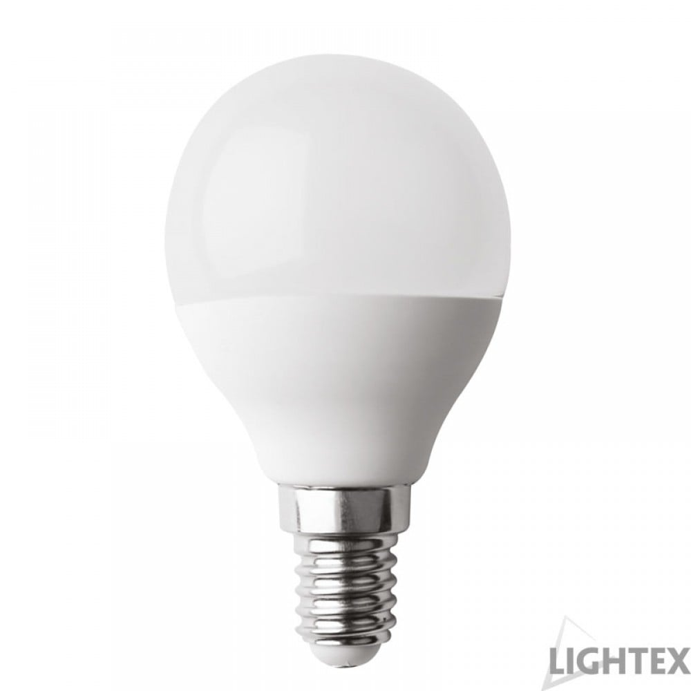 LED крушка Ligthex Plastic 7W E14 P45 NW 4000K матирана 