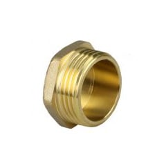 Матиран жълт фитинг - тапа 3/4" месинг тежък модел Ths Thermostyle