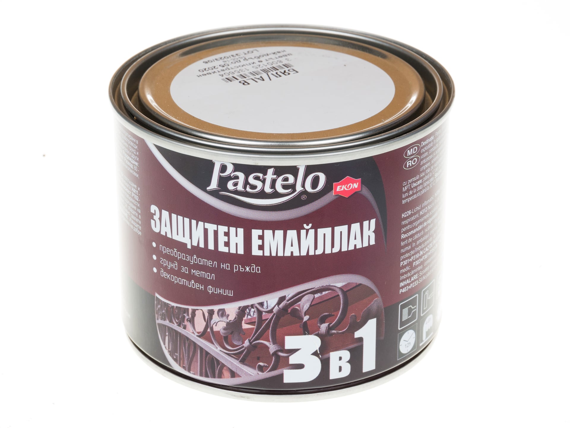 Емайллак Pastelo 3в1 бял 500мл