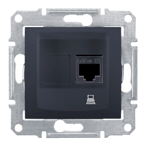 Механизъм за компютърна розетка Schneider Sedna SDN4300170 графит 