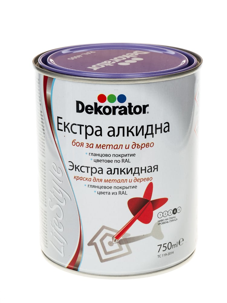 Екстра алкидна боя Dekorator синьо-лилаво 750ml