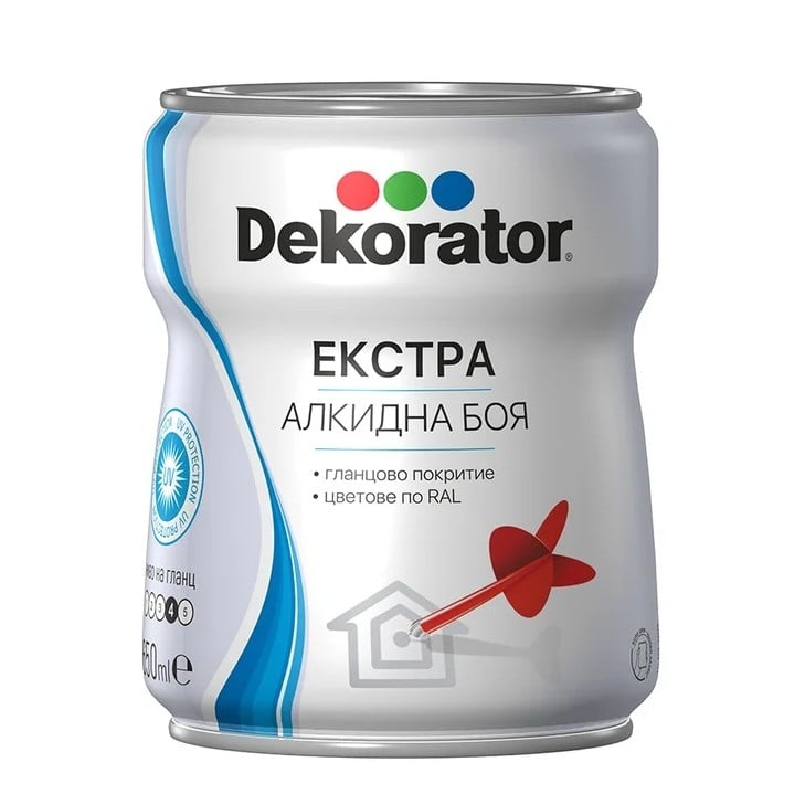 Алкидна боя Dekorator Екстра RAL 8012 червено-кафява 2,5л