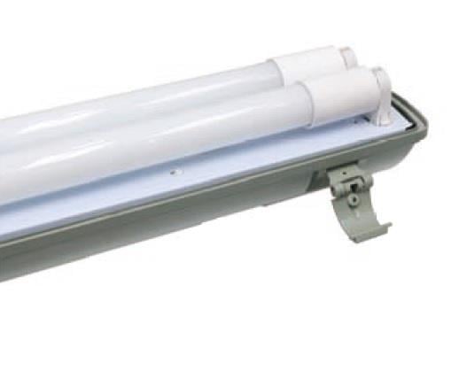 Осветително тяло за LED тръба T8 с отражател / 2 броя x 60см / IP65