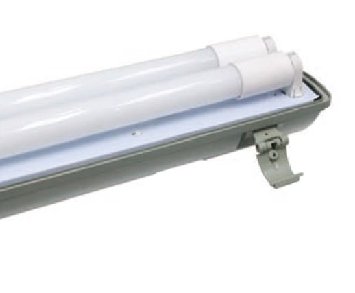 Осветително тяло за LED тръба T8 с отражател / 2 броя x 120см / IP65  