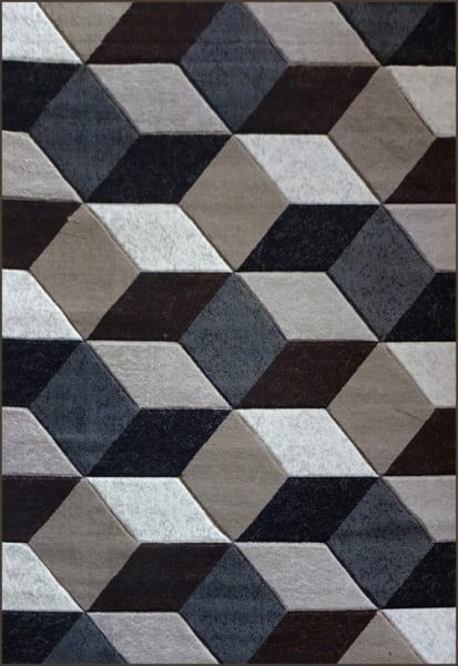 Килим Decotex Гео 7684 D.Brown 80х150 см