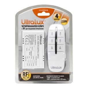 Четириканален ключ с RF дистанционно управление, 220V AC