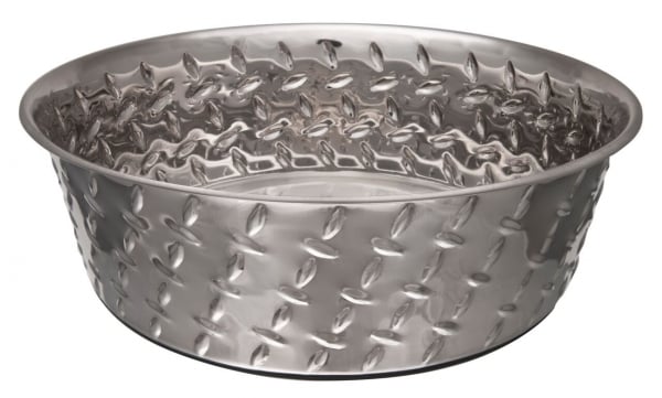 Метална купа с гумена основа за животни Diamond Plated Bowl 2.8л