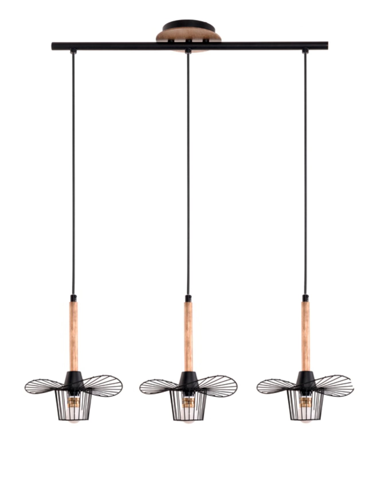 Пендел Lightex Holla 3xE14 черен  