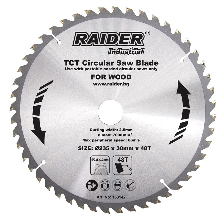 Диск за циркуляр за дърво Raider Industrial RDI-CS27 / 235х48Тх30мм