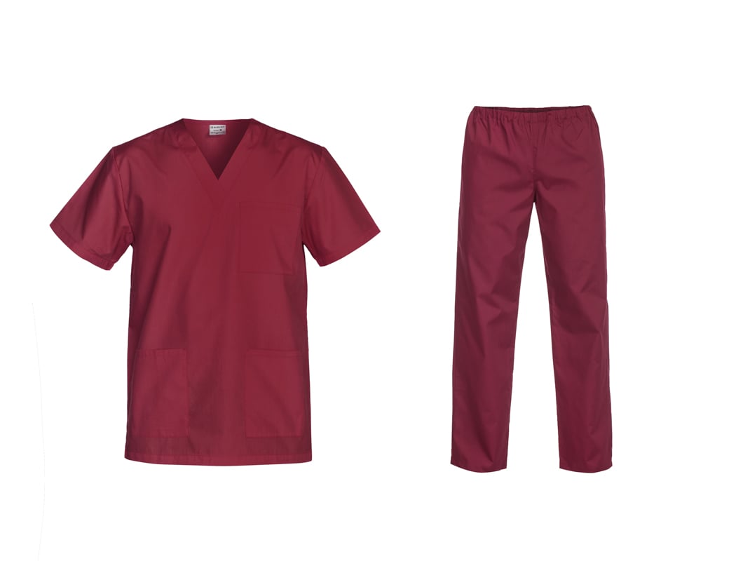 Комплект унисекс туника с панталон Cesare 430108 бордо 2XL