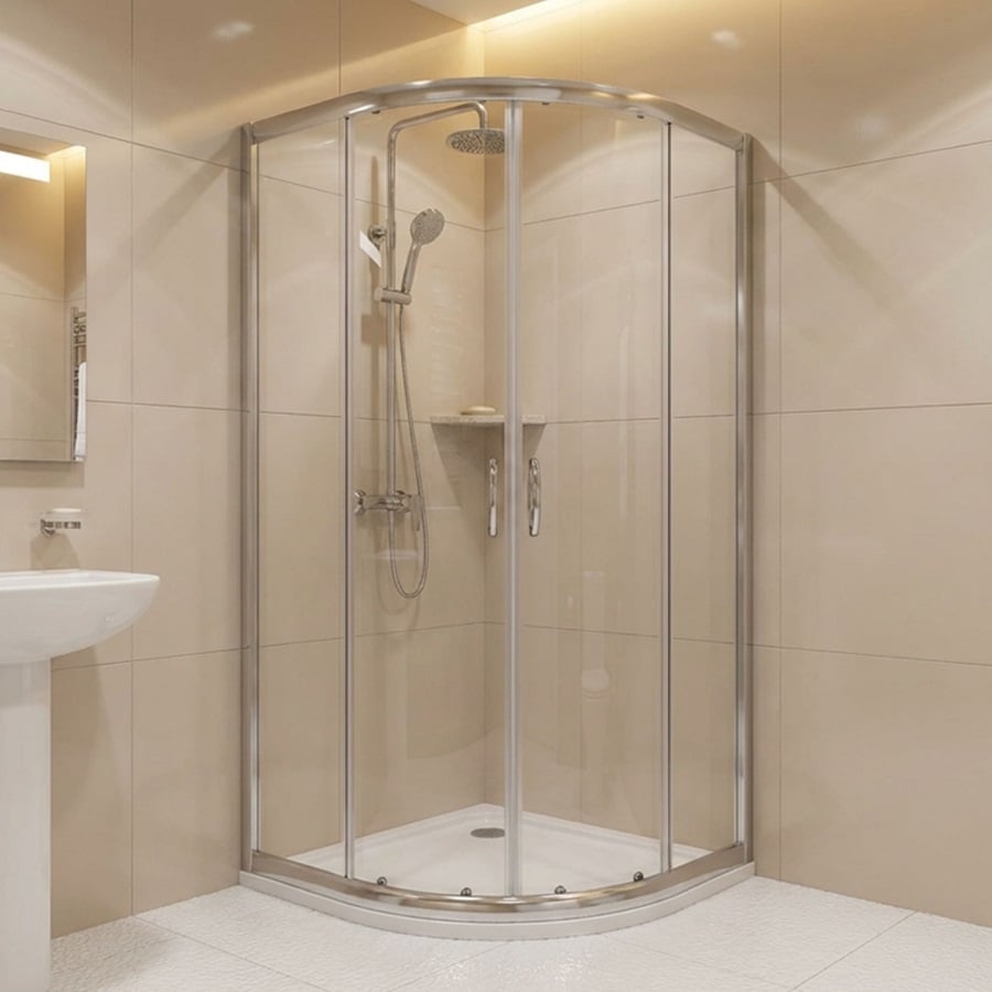 Овална душ кабина без корито Cascada 8120ER / 90x90x195см 