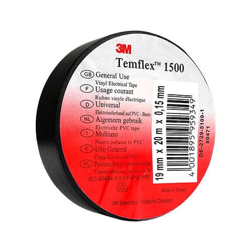 Изолирбанд 3М Temflex 1500 черен 20м х19мм