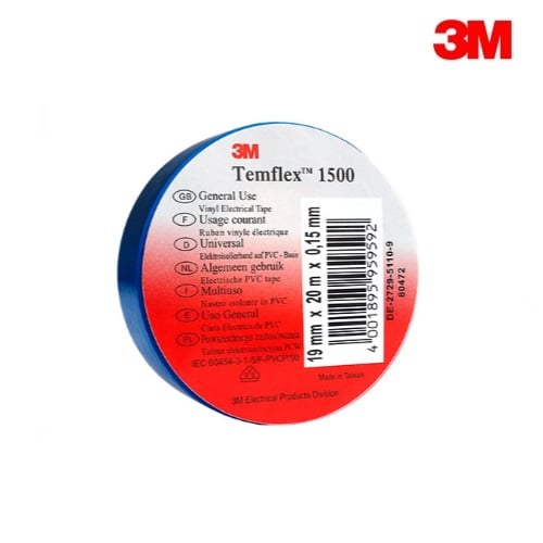 Изолирбанд 3М Temflex 1500 син 10м/15мм 