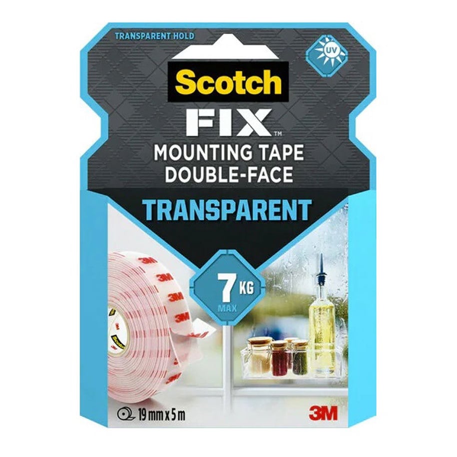 Монтажна лента VHB 3M Scotch 40041950 UV прозрачна 5м/19мм