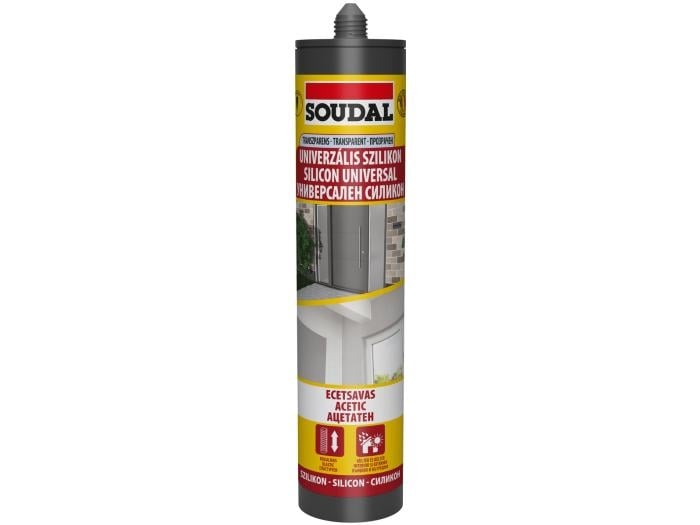 Универсален строителен силикон Soudal прозрачен 280 мл