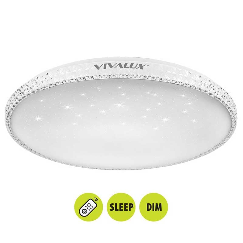 LED плафон Vivalux Hera 36W 3000-6500K димируем / дистанционно